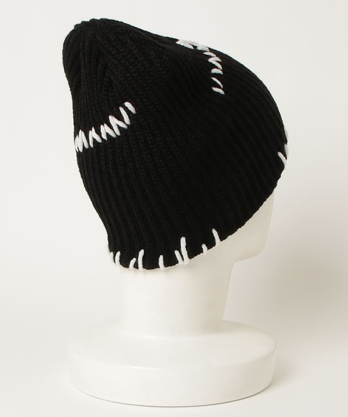 XU（エックスユー）の「ストリートファッション XU エックスユー stitch beanie ステッチ ビーニー ニット帽 ショートビーニー（ニットキャップ/ビーニー・メンズ・ブラック/ベージュ・ONE SIZE）」の12枚目の写真