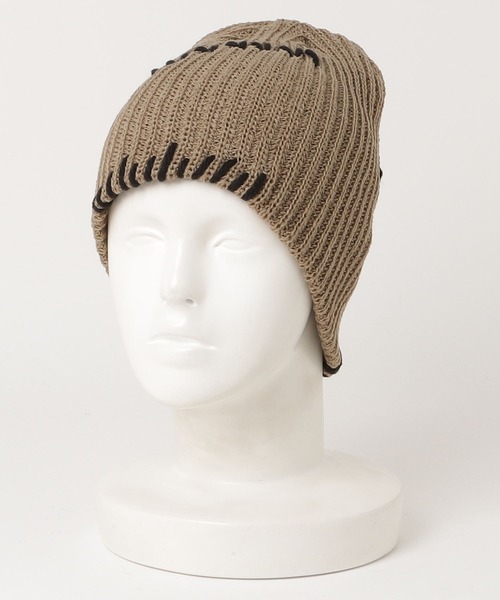 XU（エックスユー）の「ストリートファッション XU エックスユー stitch beanie ステッチ ビーニー ニット帽 ショートビーニー（ニットキャップ/ビーニー・メンズ・ブラック/ベージュ・ONE SIZE）」の10枚目の写真