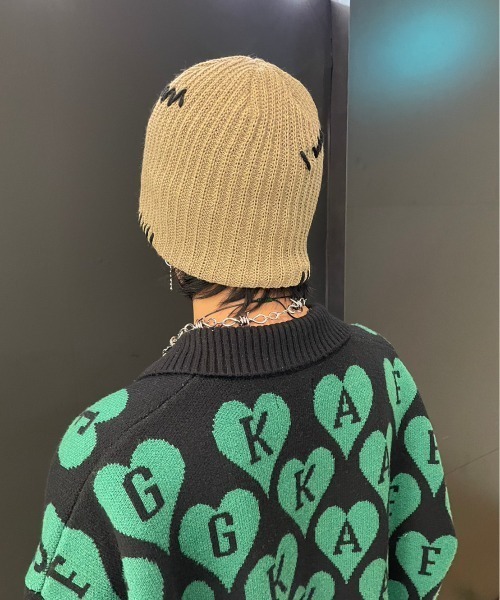 XU（エックスユー）の「ストリートファッション XU エックスユー stitch beanie ステッチ ビーニー ニット帽 ショートビーニー（ニットキャップ/ビーニー・メンズ・ブラック/ベージュ・ONE SIZE）」の19枚目の写真