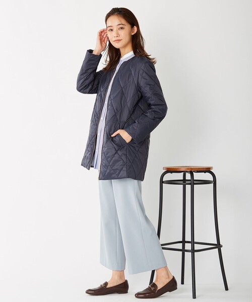 J.PRESS Ladies(J.プレス レディス)の「【洗える】SOMELOS JOYCE バンドカラー ブラウス(シャツ/ブラウス・レディース・ライトグリーン系1/ネイビー系1/ふじ色系1・XS)」の12枚目の写真