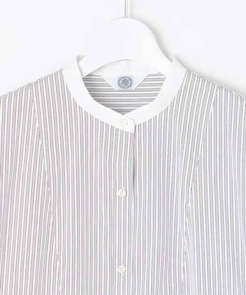 J.PRESS Ladies(J.プレス レディス)の「【洗える】SOMELOS JOYCE バンドカラー ブラウス(シャツ/ブラウス・レディース・ライトグリーン系1/ネイビー系1/ふじ色系1・XS)」の21枚目の写真