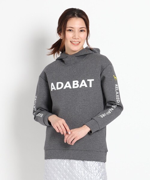 adabat(アダバット)の「◆【モチふわ 軽い着心地】ロゴパーカー NEWスタンダードシリーズ(パーカー・レディース・ブラック/ボルドー/グレー系4・36/38/40/42)」の3枚目の写真