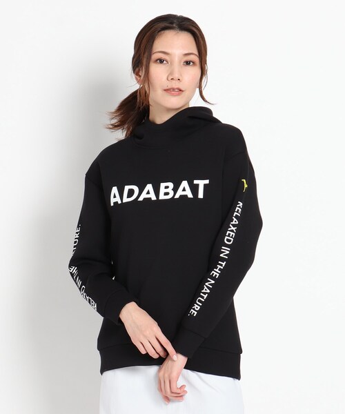 adabat(アダバット)の「◆【モチふわ 軽い着心地】ロゴパーカー NEWスタンダードシリーズ(パーカー・レディース・ブラック/ボルドー/グレー系4・36/38/40/42)」の2枚目の写真