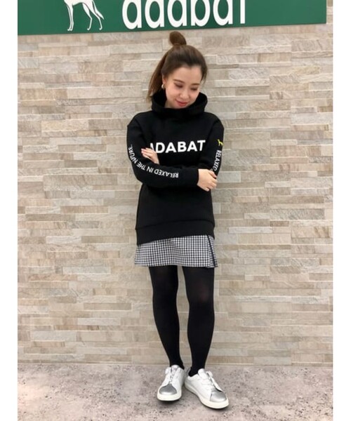 adabat(アダバット)の「◆【モチふわ 軽い着心地】ロゴパーカー NEWスタンダードシリーズ(パーカー・レディース・ブラック/ボルドー/グレー系4・36/38/40/42)」の12枚目の写真
