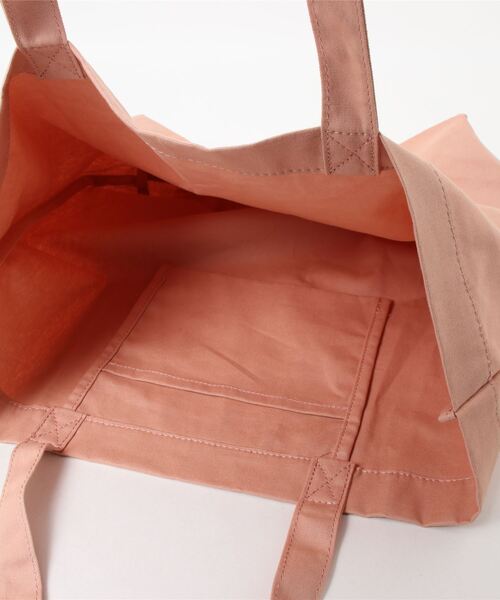 omom sot(オムオムソット)の「キャンバストートバッグ ロゴ入り omom sot(トートバッグ・レディース・アイボリー/ピンクベージュ・F)」の8枚目の写真