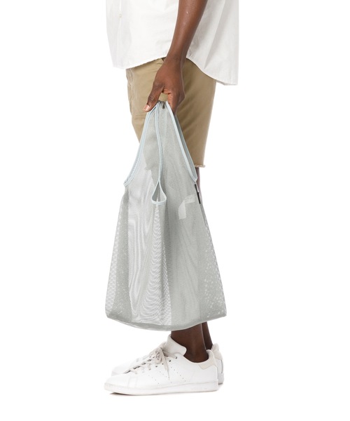 DAILY STANDARD by SANDINISTA(デイリースタンダードバイサンディニスタ)の「CORDURA Mesh Market Bag / コーデュラメッシュマーケットバッグ(エコバッグ/サブバッグ・メンズ・ブラック/ネイビー/グレー/オレンジ/オリーブ/ベージュ・FREE)」の8枚目の写真