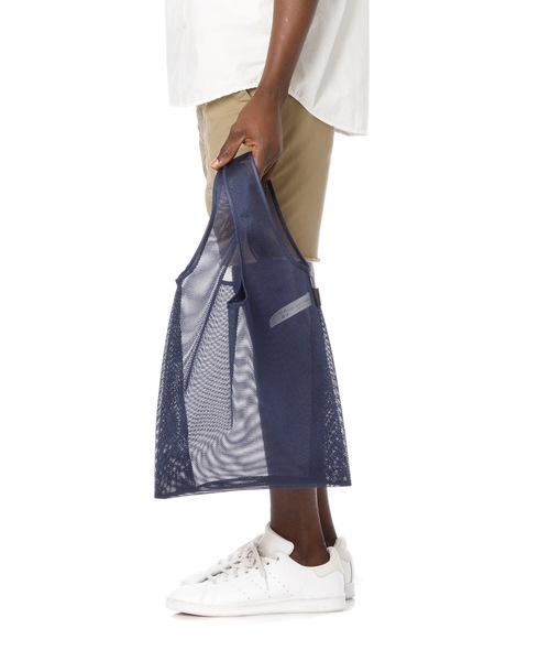DAILY STANDARD by SANDINISTA(デイリースタンダードバイサンディニスタ)の「CORDURA Mesh Market Bag / コーデュラメッシュマーケットバッグ(エコバッグ/サブバッグ・メンズ・ブラック/ネイビー/グレー/オレンジ/オリーブ/ベージュ・FREE)」の10枚目の写真