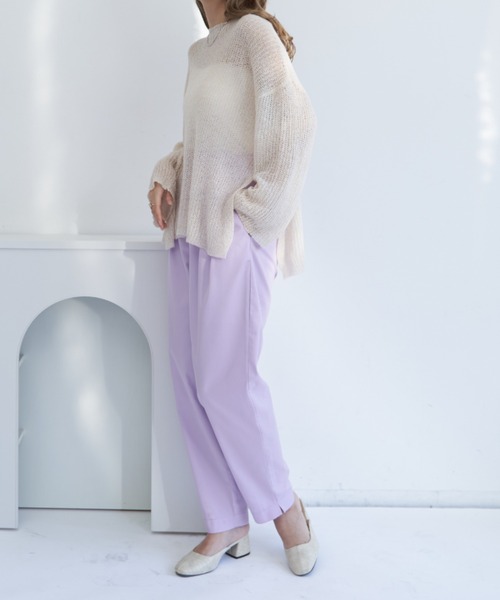 VANNIE U（ヴァニーユー）の「シャーベットオーバーニット（ニット/セーター・レディース・ピンク/イエロー/ブルー/アイボリー/ベージュ/グリーン・FREE）」の9枚目の写真