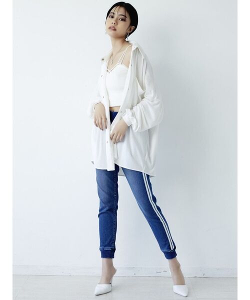 GYDA(ジェイダ)の「バインダービスチェ(キャミソール・レディース・ブラック/オフホワイト・FREE)」の17枚目の写真