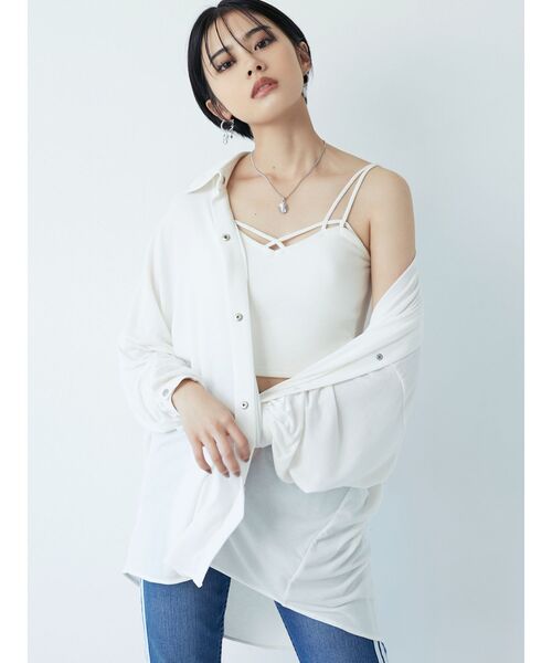 GYDA(ジェイダ)の「バインダービスチェ(キャミソール・レディース・ブラック/オフホワイト・FREE)」の19枚目の写真