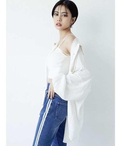 GYDA(ジェイダ)の「バインダービスチェ(キャミソール・レディース・ブラック/オフホワイト・FREE)」の21枚目の写真