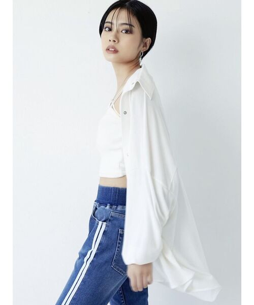 GYDA(ジェイダ)の「バインダービスチェ(キャミソール・レディース・ブラック/オフホワイト・FREE)」の22枚目の写真