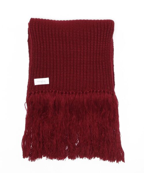 PARKS TOKYO SELECT（パークストウキョウセレクト）の「【Nora Lily】（IV）Long Scarf（マフラー・レディース・レッド/ブラウン・FREE）」の2枚目の写真