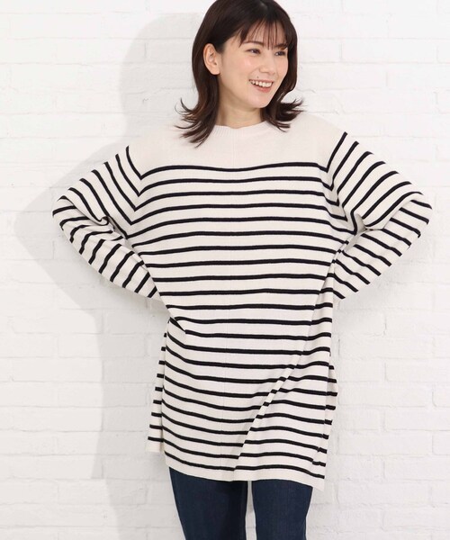 SHOO・LA・RUE（シューラルー）の「◆コクーンスリットチュニックワンピース（ワンピース・レディース・グレー/レモンイエロー/ブラック系2/アイボリー系2・00）」の3枚目の写真