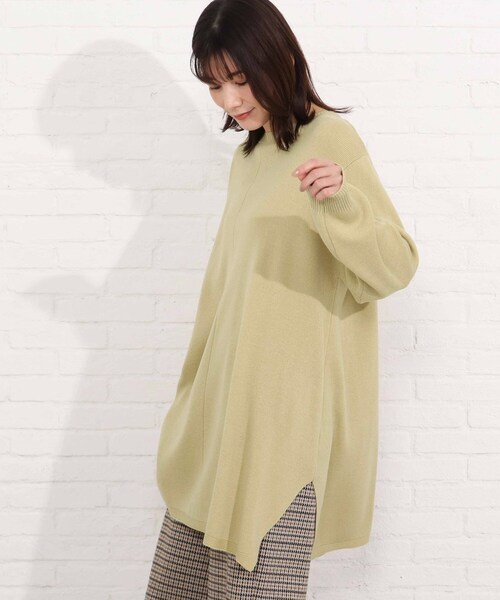 SHOO・LA・RUE（シューラルー）の「◆コクーンスリットチュニックワンピース（ワンピース・レディース・グレー/レモンイエロー/ブラック系2/アイボリー系2・00）」の11枚目の写真