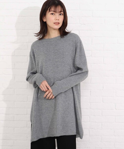 SHOO・LA・RUE（シューラルー）の「◆コクーンスリットチュニックワンピース（ワンピース・レディース・グレー/レモンイエロー/ブラック系2/アイボリー系2・00）」の19枚目の写真