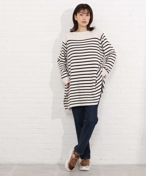 SHOO・LA・RUE（シューラルー）の「◆コクーンスリットチュニックワンピース（ワンピース・レディース・グレー/レモンイエロー/ブラック系2/アイボリー系2・00）」の6枚目の写真