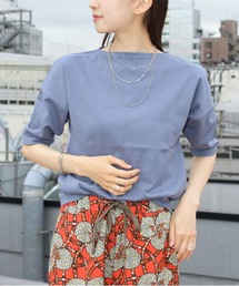 ORCIVAL/オーシバル　40/2 ボートネックドロップショルダーハーフスリーブ　ソリッド BOATNECK DROP SHOULDER HALFSLEEVE SOLID OR-C0065 BFJ