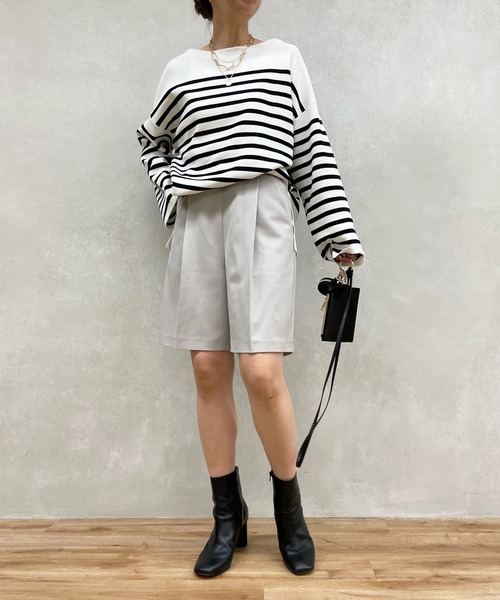 DouDou（ドゥドゥ）の「スプリングカルゼショートパンツ（その他パンツ・レディース・ライトグレー/ブラック・FREE）」の13枚目の写真