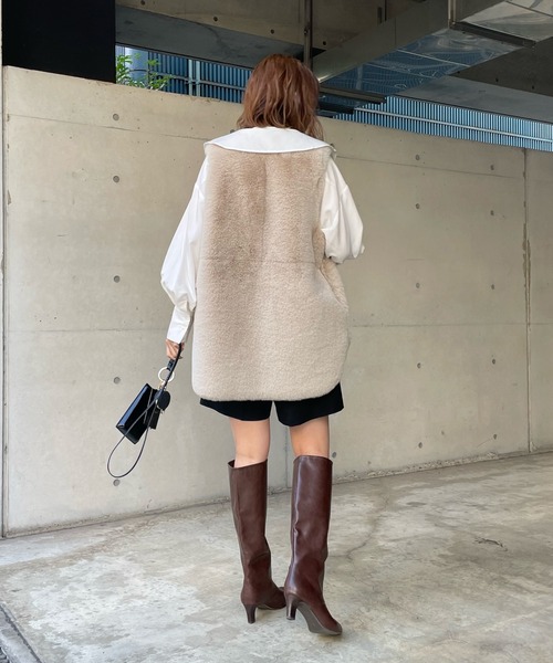 DouDou（ドゥドゥ）の「スプリングカルゼショートパンツ（その他パンツ・レディース・ライトグレー/ブラック・FREE）」の8枚目の写真