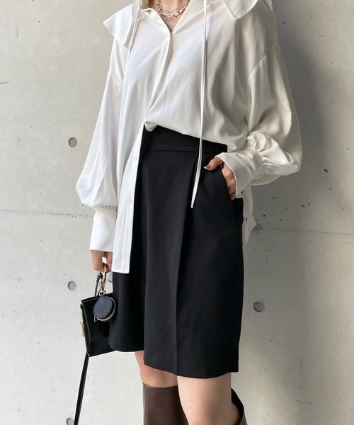 DouDou（ドゥドゥ）の「スプリングカルゼショートパンツ（その他パンツ・レディース・ライトグレー/ブラック・FREE）」の9枚目の写真