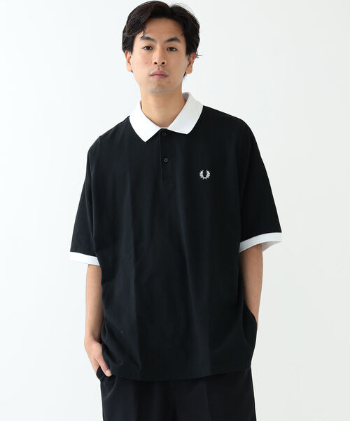 FRED PERRY（フレッドペリー）の「FRED PERRY × BEAMS / 別注 Over Size Polo Shirts 22SS（ポロシャツ・メンズ・ブラック/ネイビー・MEDIUM/X-LARGE/LARGE/SMALL）」の19枚目の写真