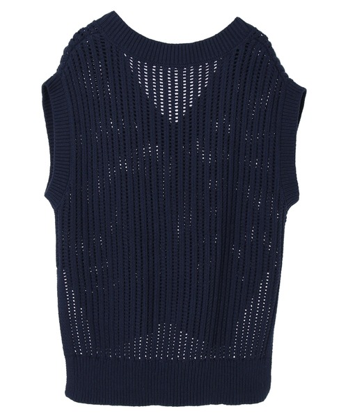 armonia(アルモニーア)の「armonia.透かし編みニットベスト*(ベスト・レディース・ネイビー/オフホワイト/カーキ・FREE)」の17枚目の写真