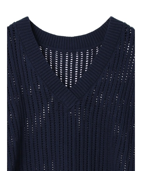 armonia(アルモニーア)の「armonia.透かし編みニットベスト*(ベスト・レディース・ネイビー/オフホワイト/カーキ・FREE)」の12枚目の写真