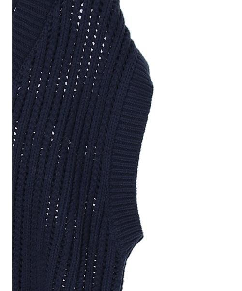 armonia(アルモニーア)の「armonia.透かし編みニットベスト*(ベスト・レディース・ネイビー/オフホワイト/カーキ・FREE)」の5枚目の写真