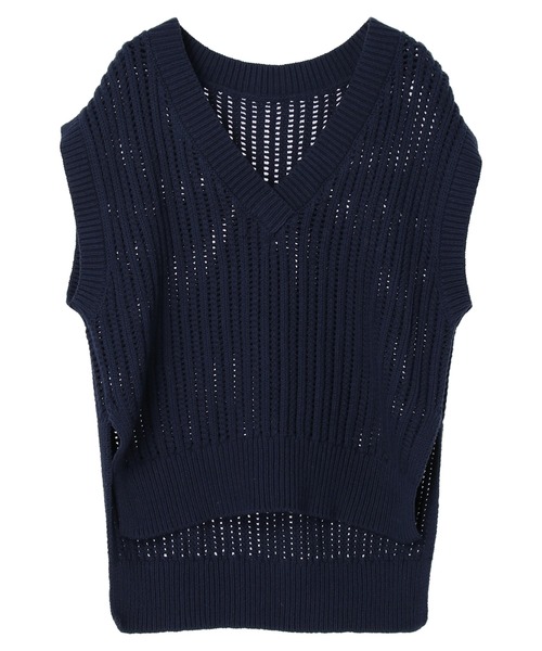 armonia(アルモニーア)の「armonia.透かし編みニットベスト*(ベスト・レディース・ネイビー/オフホワイト/カーキ・FREE)」の18枚目の写真