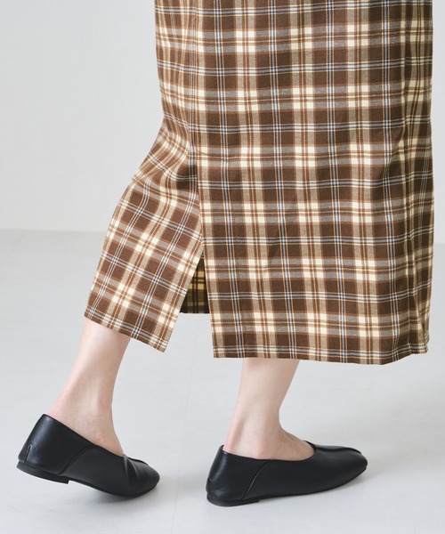 acro（アクロ）の「チェックタイトスカート/AC1312（スカート・レディース・ブラウン/ブルー/ネイビー・ﾌﾘ-）」の8枚目の写真