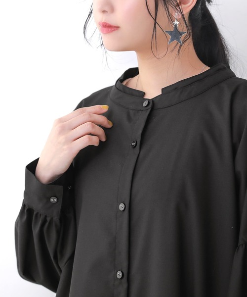 osharewalker（オシャレウォーカー）の「【廃盤】『ダブルカラーシャツワンピース』（シャツワンピース・レディース・ピンクベージュ/オフホワイト/ブラック・FREE）」の10枚目の写真