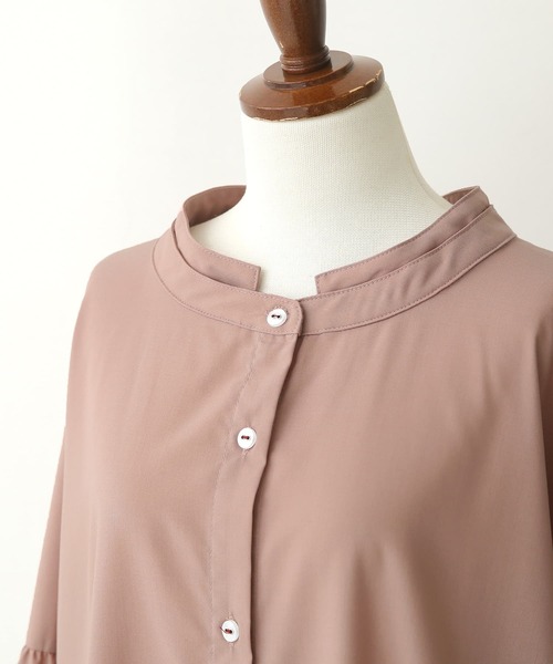 osharewalker（オシャレウォーカー）の「【廃盤】『ダブルカラーシャツワンピース』（シャツワンピース・レディース・ピンクベージュ/オフホワイト/ブラック・FREE）」の19枚目の写真