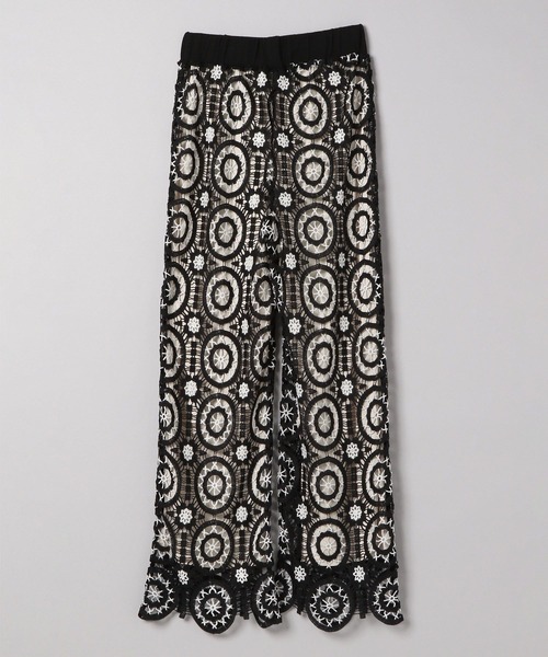 JEANASIS（ジーナシス）の「アンティーククロシェパンツ/275538（その他パンツ・レディース・ブラック/オレンジ・FREE）」の2枚目の写真