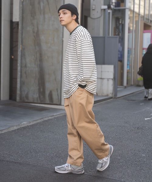 WEGO（ウィゴー）の「WEGO/マルチボーダーBIGロンT（Tシャツ/カットソー・メンズ・サックスブルー/ホワイト/ダークグリーン・LARGE/MEDIUM）」の19枚目の写真