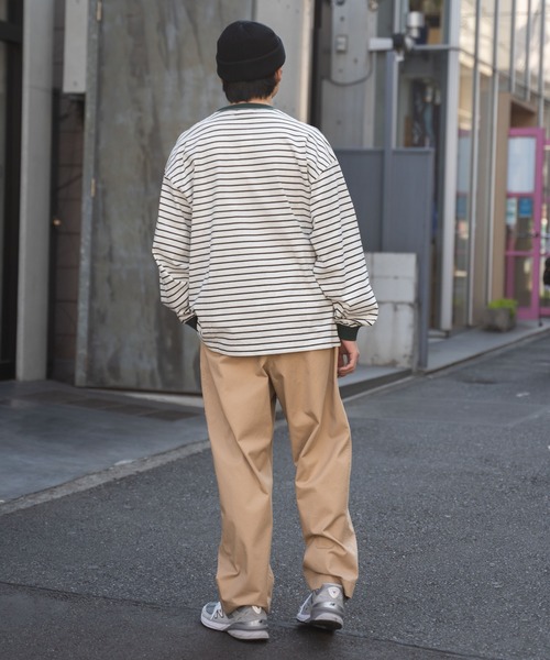 WEGO（ウィゴー）の「WEGO/マルチボーダーBIGロンT（Tシャツ/カットソー・メンズ・サックスブルー/ホワイト/ダークグリーン・LARGE/MEDIUM）」の20枚目の写真