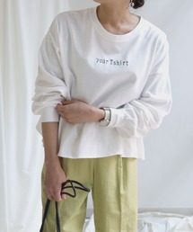 【shemoshelly】yourTshirt刺繍ロゴデザインTシャツ