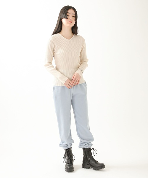 ALAND(エーランド)の「3.3Field Trip/RIBBED Vネックニット 2275828(ニット/セーター・レディース・ライトブルー/ブラック/ライトグリーン/アイボリー・FREE)」の9枚目の写真