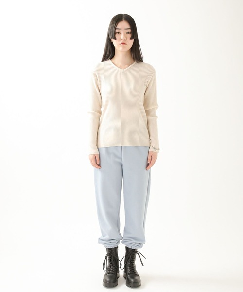 ALAND(エーランド)の「3.3Field Trip/RIBBED Vネックニット 2275828(ニット/セーター・レディース・ライトブルー/ブラック/ライトグリーン/アイボリー・FREE)」の10枚目の写真