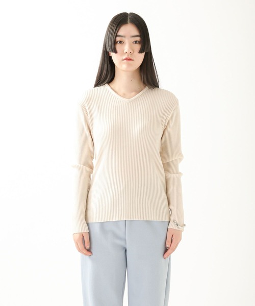 ALAND(エーランド)の「3.3Field Trip/RIBBED Vネックニット 2275828(ニット/セーター・レディース・ライトブルー/ブラック/ライトグリーン/アイボリー・FREE)」の12枚目の写真