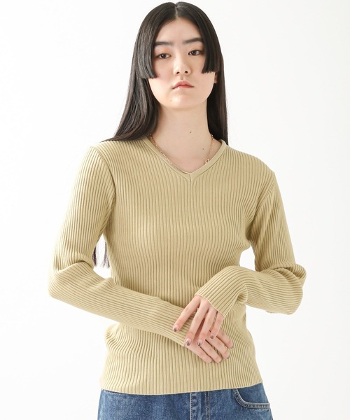 ALAND(エーランド)の「3.3Field Trip/RIBBED Vネックニット 2275828(ニット/セーター・レディース・ライトブルー/ブラック/ライトグリーン/アイボリー・FREE)」の15枚目の写真