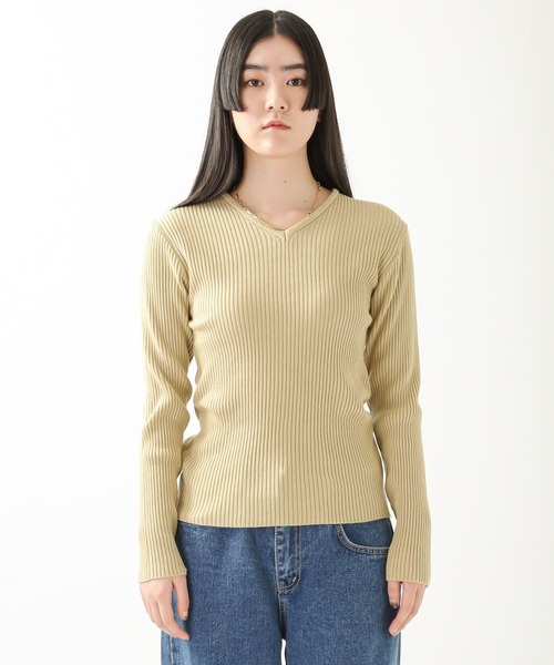 ALAND(エーランド)の「3.3Field Trip/RIBBED Vネックニット 2275828(ニット/セーター・レディース・ライトブルー/ブラック/ライトグリーン/アイボリー・FREE)」の16枚目の写真