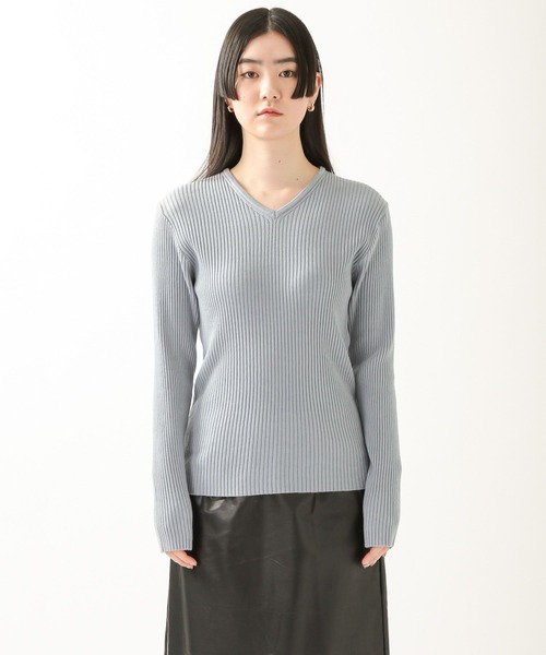 ALAND(エーランド)の「3.3Field Trip/RIBBED Vネックニット 2275828(ニット/セーター・レディース・ライトブルー/ブラック/ライトグリーン/アイボリー・FREE)」の20枚目の写真