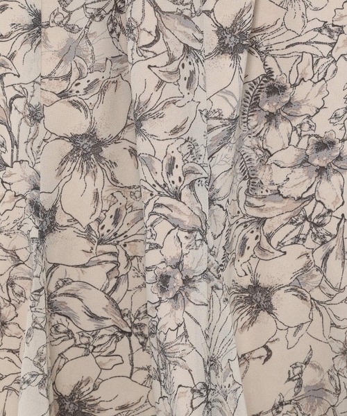 mysty woman（ミスティウーマン）の「花柄フレアスカート 276607（スカート・レディース・オフホワイト/ブラック/ベージュ・FREE）」の19枚目の写真