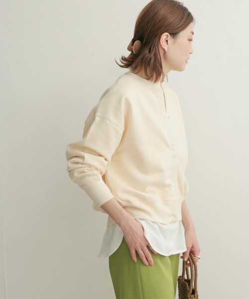 URBAN RESEARCH DOORS(アーバンリサーチドアーズ)の「コットンスウェットカーディガン(カーディガン/ボレロ・レディース・チャコールグレー/アイボリー/グレー系その他・MEDIUM)」の13枚目の写真