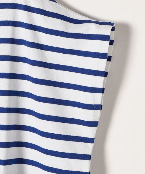 Le Minor（ルミノア）の「【SHIPS any別注】Le minor: ボートネック フレンチスリーブ ボーダーカットソー（Tシャツ/カットソー・レディース・ライトブルー/ネイビー/ピンク・ONE SIZE）」の22枚目の写真