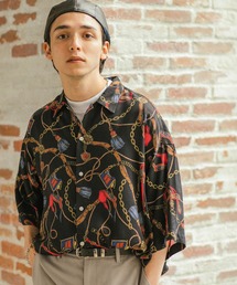 RAGEBLUE | レトロプリント柄/レーヨンシャツ/266296(シャツ/ブラウス)