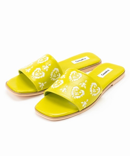 Casselini（キャセリーニ）の「Casselini(キャセリーニ)刺繍サンダル（サンダル・レディース・イエロー/ブラック/サックスブルー/ライム・S/M/L）」の5枚目の写真