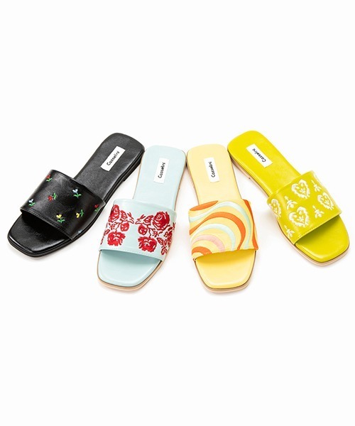 Casselini（キャセリーニ）の「Casselini(キャセリーニ)刺繍サンダル（サンダル・レディース・イエロー/ブラック/サックスブルー/ライム・S/M/L）」の13枚目の写真