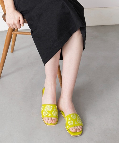 Casselini（キャセリーニ）の「Casselini(キャセリーニ)刺繍サンダル（サンダル・レディース・イエロー/ブラック/サックスブルー/ライム・S/M/L）」の14枚目の写真